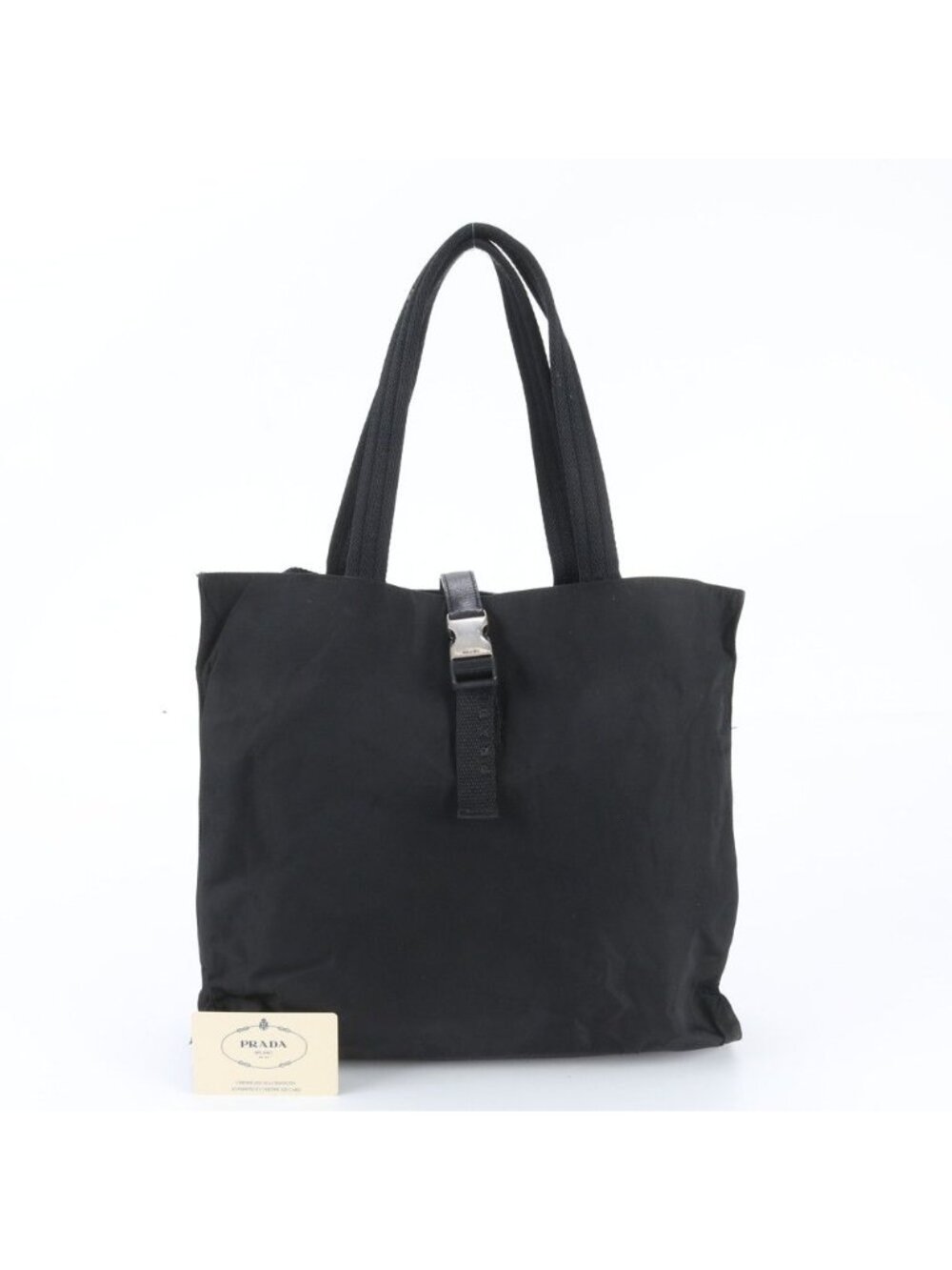 Prada Tessuto Nylon Leather Tote